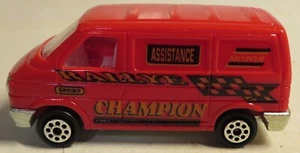 MARJOETTE Rally Motor Champion Sport Assistance Red Plastic Toy Van Loose #113 - Picture 1 of 14