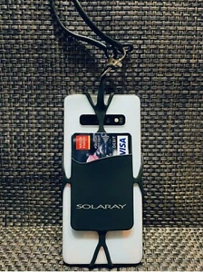 Cordino telefono universale custodia silicone carta di credito, contanti, borsa porta tasca - Foto 1 di 9