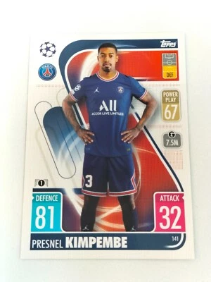 Presnel Kimpembe #141 TOPPS MATCH ATTAX Champions League - Envoi éclair - Photo 1/2