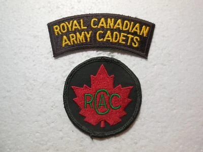 TWO ROYAL CANADIAN ARMY CADETS SHOULDER TITLE PATCHES FREE USA SHIPPING - Image 1 of 2