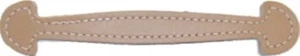 Natural 9-3/8" Shovel Head Leather Trunk Handle holes Slots chest steamer antiqu - Picture 1 of 6