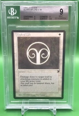 1994 MTG Legends - GLYPH OF LIFE - Graded BGS 9 Mint - Image 1 of 2