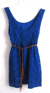 Kleid / Sommerkleid / Spitzenkleid / Minikleid ~blau~ Gr. 36 - Bild 1 von 2