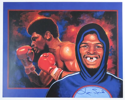Leon Spinks Boxing Autographed Signed 16x20 Color Litho Photo JSA LOA - Image 1 of 3