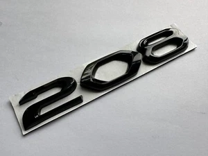 Gloss Black Car Front/Rear Badge Emblem for 208 GT 19- P21 Dechrome - Picture 1 of 1