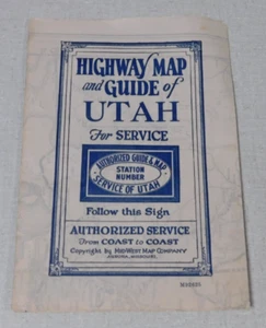 Mappa autostradale anni '30 e guida dello Utah Midwest mappa compagnia Aurora Missouri - Foto 1 di 3