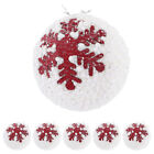  6 Pcs Plastic Christmas Ball Pendant Xmas Hanging Ornaments