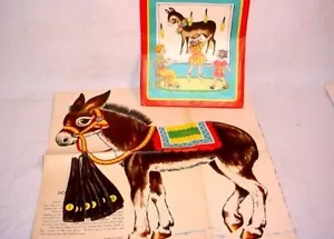 VINTAGE UNUSED PIN THE TAIL ON THE DONKEY CHILDREN'S BIRTHDAY PARTY GAME JAPAN - Picture 1 of 1