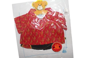Camisa y pantalones cortos BAB Build A Bear rojo llama - Imagen 1 de 3