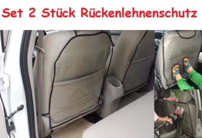 2x Rückenlehnenschutz Kinder Auto Rücksitzschoner Sitzschoner Rückenlehne - Bild 1 von 4
