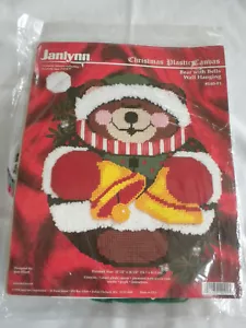 JANLYNN MARCA NAVIDAD KIT DE LONA DE PLÁSTICO OSO CON CAMPANAS COLGANDO PARED NUEVO - Imagen 1 de 1
