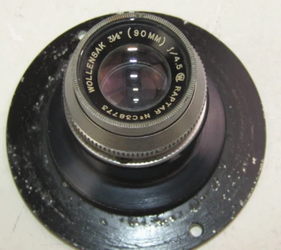 Lente de ampliación Wollensak Raptar con boca 3 1/2" 90 mm gráfico F4,5 Foto 1 de 4