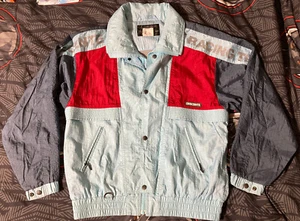 ⛷ RARE Vtg 80s DESCENTE SKI COAT / JACKET Sz.L JAPAN SWEDEN WINDBREAKER - Picture 1 of 16