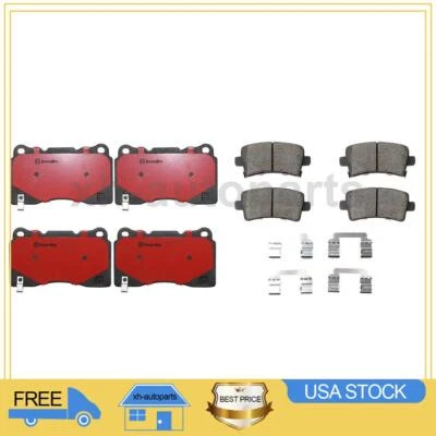 Fits 2013 2014 2015 2016 2017 Cadillac XTS 2X Front Rear Brake Pads - Image 1 of 4