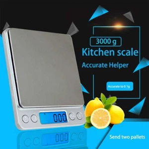 Digital Scale 3000g x 0.1g Electronic Food Scale Jewelry Gold Silver Coin Pocket - Picture 1 of 8