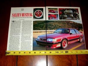 1988 STEVE SALEEN MUSTANG 5.0  ORIGINAL ARTICLE - Picture 1 of 2
