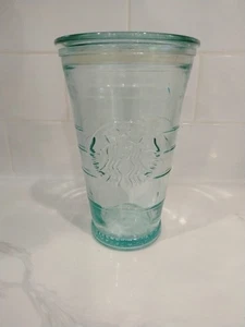 Starbucks Cold Cup aus recyceltem Glas mit Deckel. 16 Oz. Made in Spain. gebraucht - Bild 1 von 4