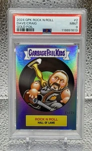 2024 Topps Garbage Pail Kids Dave Matthews HALL OF LAME Foil #/25 PSA 9 - Picture 1 of 2