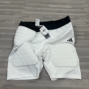 Adidas Aeroready Padded Football Shorts Mens Size 3XL 10" IM3608 White $80 - Picture 1 of 8