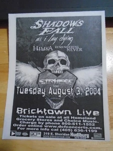 RARE Shadows Fall As I Lay Dying Himsa 2004 CONCERT FLYER metal anthrax overkill - Bild 1 von 1