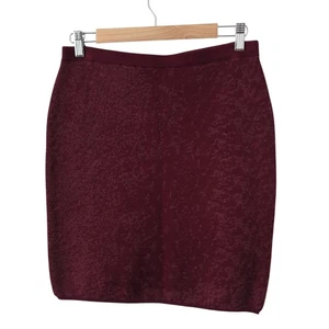 Gonna a matita Eileen Fisher lana merino bordeaux donna XS nuova con etichette morbida $188 - Foto 1 di 7