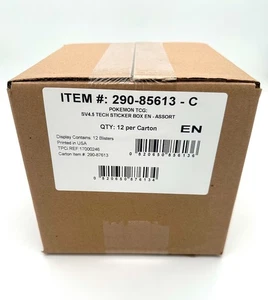 POKEMON PALDEAN FATES TECH STICKER COLLECTION 12-CT CASE SEALED + PROMO SHIP NOW - Picture 1 of 1