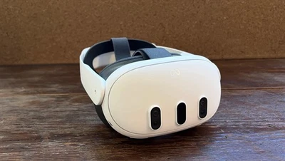   Meta Quest 3 128GB VR Headset Only-   Asgard's Wrat 2/ UPGRADEDHEAD Kiwi STRAP - Image 1 of 3