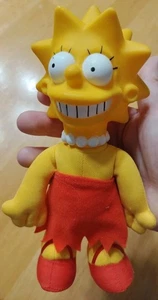 Peluche pupazzo Lisa Simpson 1990 testa di gomma vinile anni 90 I Simpson 8" - Foto 1 di 6