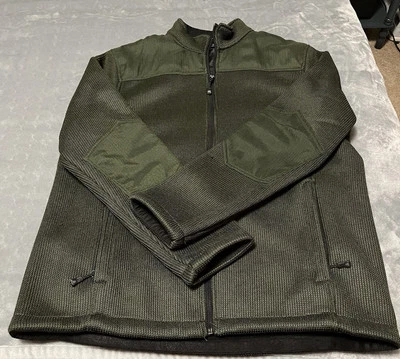 Abrigo ZXBlk By Zeroxposur Para Hombre Verde Cremallera Completa Talla: Grande 2 Bolsillos con Cremallera en la Parte Frontal Foto 1 de 4