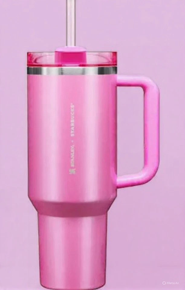 Stanley 40 oz. ELECTRIC PINK NEON Quencher H2.0 FlowState Vaso Spring Fling Foto 1 de 1