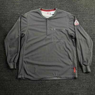 Camisa de manga larga Bulwark FR iQ Series Henley resistente al fuego Westex L gris Foto 1 de 4