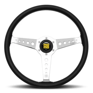 Genuine MOMO Heritage California Black Leather 360mm Steering Wheel - Picture 1 of 1