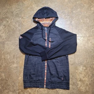 Dravus Full Zip Hoodie Mens Small S Gray Long Sleeve Aztec Southwestern Outdoor  - Picture 1 of 14
