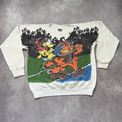 Sudadera De Colección Años 90 FREEZE Garfield Talla L Todo AOP Looney Tunes Dibujos Animados Foto 1 de 4