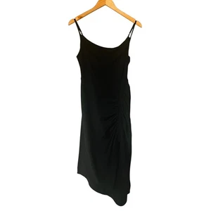 Abito Anthropologie nero con spalline spaghetti e coulisse davanti taglia XS Petite  - Foto 1 di 6