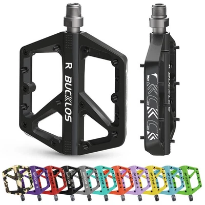 Pedales planos/plataforma 9/16" rodamiento BMX bicicleta de montaña ligero nailon MTB pedal Foto 1 de 4