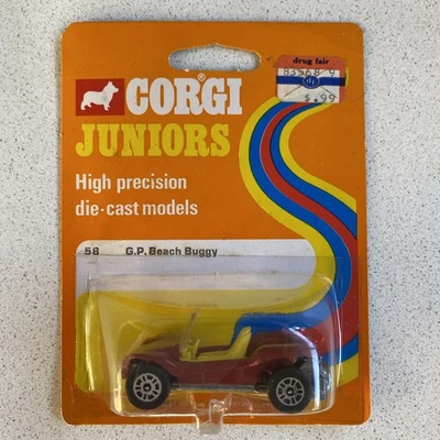 Corgi Juniors 58 GP Beach Buggy WHIZZWHEELS Mint Model Mint Bubble Card ORIGINAL - Image 1 of 4
