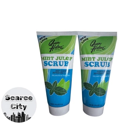 2x Queen Helene Mint Julep Exfoliante Facial Limpieza Profunda Piel Grasa Acné Foto 1 de 4