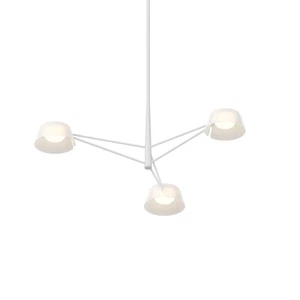 Sonneman 2033.17 Ray 36"W LED Round Chandelier - Warm Gray / Opal White - Picture 1 of 5