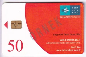 TEST CARTE CARD .. TURQUIE 50U TTK RARE AVION ORNEK / SPECIMEN 2008 CHIP/PUCE - Picture 1 of 2