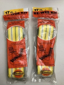 2 Vintage Arden Paradise Lawn Chair Webbing Re-Web Kits 17ft X 2 3/16” Wide New - Picture 1 of 4
