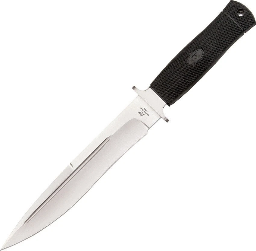 Katz Knives Ak8008 Large Alley Kat Series Fixed Blade Knife With Black Checkered
