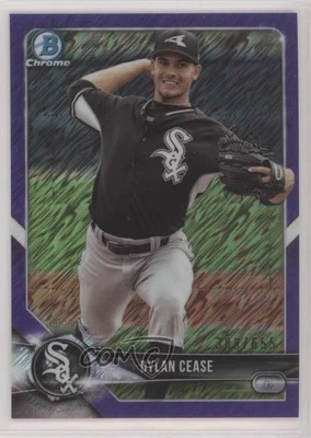 2018 Bowman Chrome Prospects Purple Shimmer Refractor /655 Dylan Cease #BCP175 - Image 1 of 2