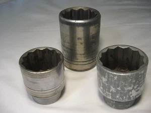3/4" drive sockets: Plumb 1-13/16 + V Craftsman 1-5/8" + KAL 1-11/16" = lot of 3 - Picture 1 of 14