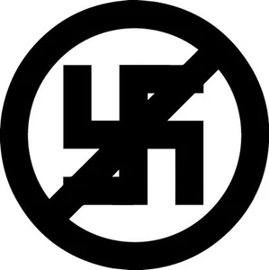 Anti-Nazi symbol - Vinyl Decal Bumper Sticker Laptop Decal Window Stickers - Picture 1 of 1
