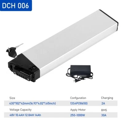 para GoTrax R1 SMLRO Roamed Ebike Repuesto Baterías 48V DCh 006 14ah Batería Foto 1 de 4