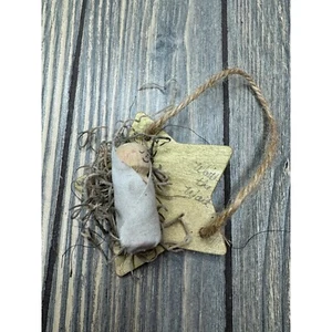 Ornamento Stella Gesù Bambino Fatto a Mano con Corda di Iuta - Decorazione Natalizia Rustica - Foto 1 di 3
