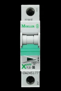 MOELLER 6 AMP CURVE B 6kA MCB CIRCUIT BREAKER XPOLE PLS6-B6 - Picture 1 of 6