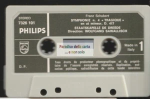 FRANZ SCHUBERT SYMPHONIE no.4 e no.8 - PHILIPS 7326 101 MUSICASSETTA STEREO 7 - Picture 1 of 2