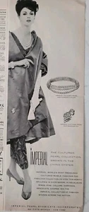 1960 Imperial cultured pearl collection vintage jewelry ad - Picture 1 of 1